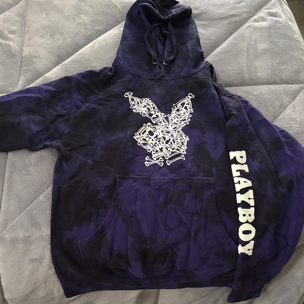 Playboy Dark Purple Hoodie with Graphic Logo